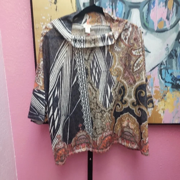 Chico's Jackets & Blazers - Chico's Poncho Cape Style Top Size 1